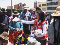 Informando la campaña " Materiales oportunos y bien usados , aprendizajes logrados"